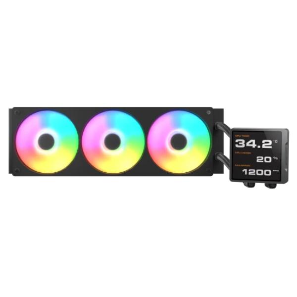 Poseidon Vistek Pro 360mm ARGB CPU Liquid Cooler with LCD Display