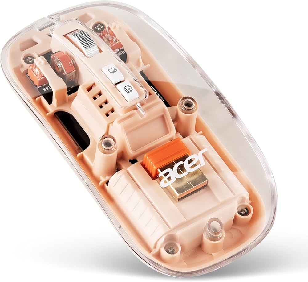 Acer Transparent Wireless Peach Mouse