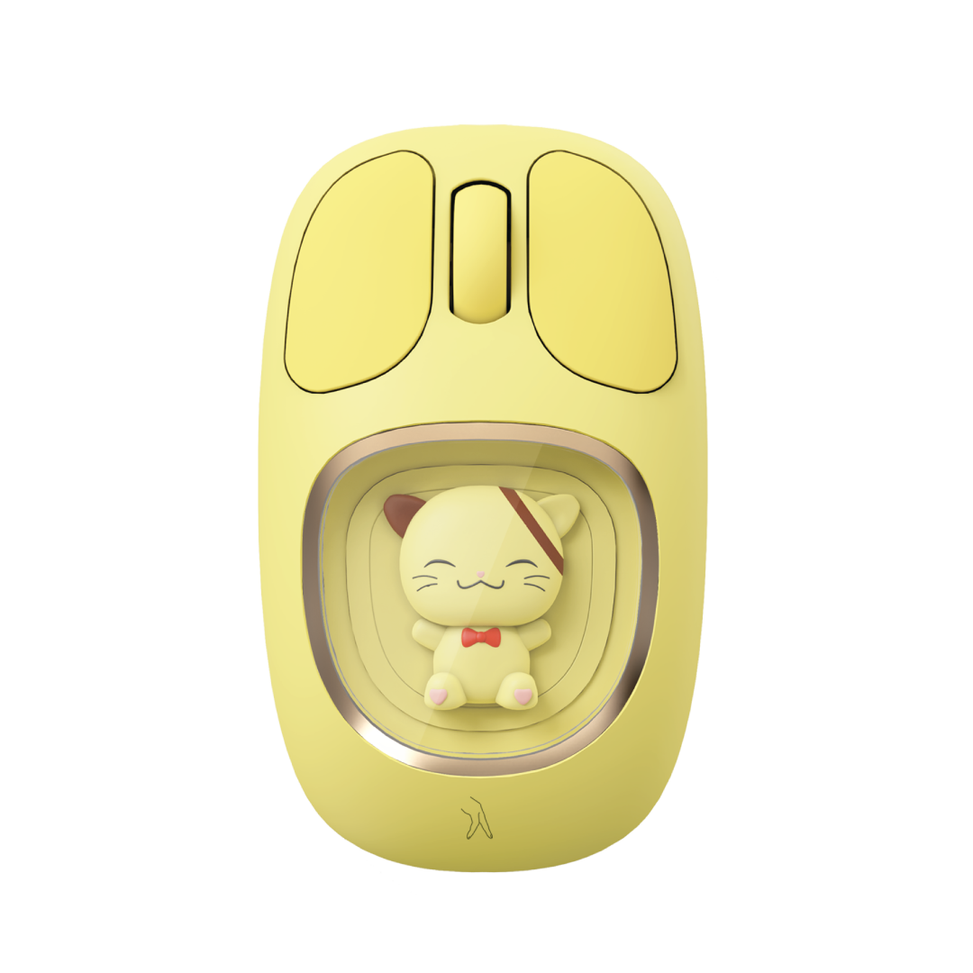 CuteClicks WB4 Wireless Yellow Mouse