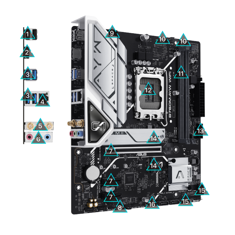 B760M-AYW WIFI DDR5 M-ATX Motherboard
