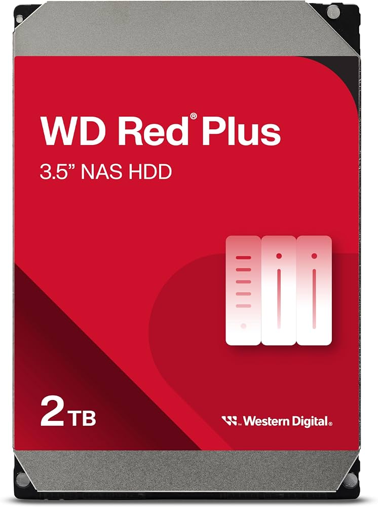 Red Plus 2TB NAS Hard Drive 5400 RPM HDD WD20EFPX