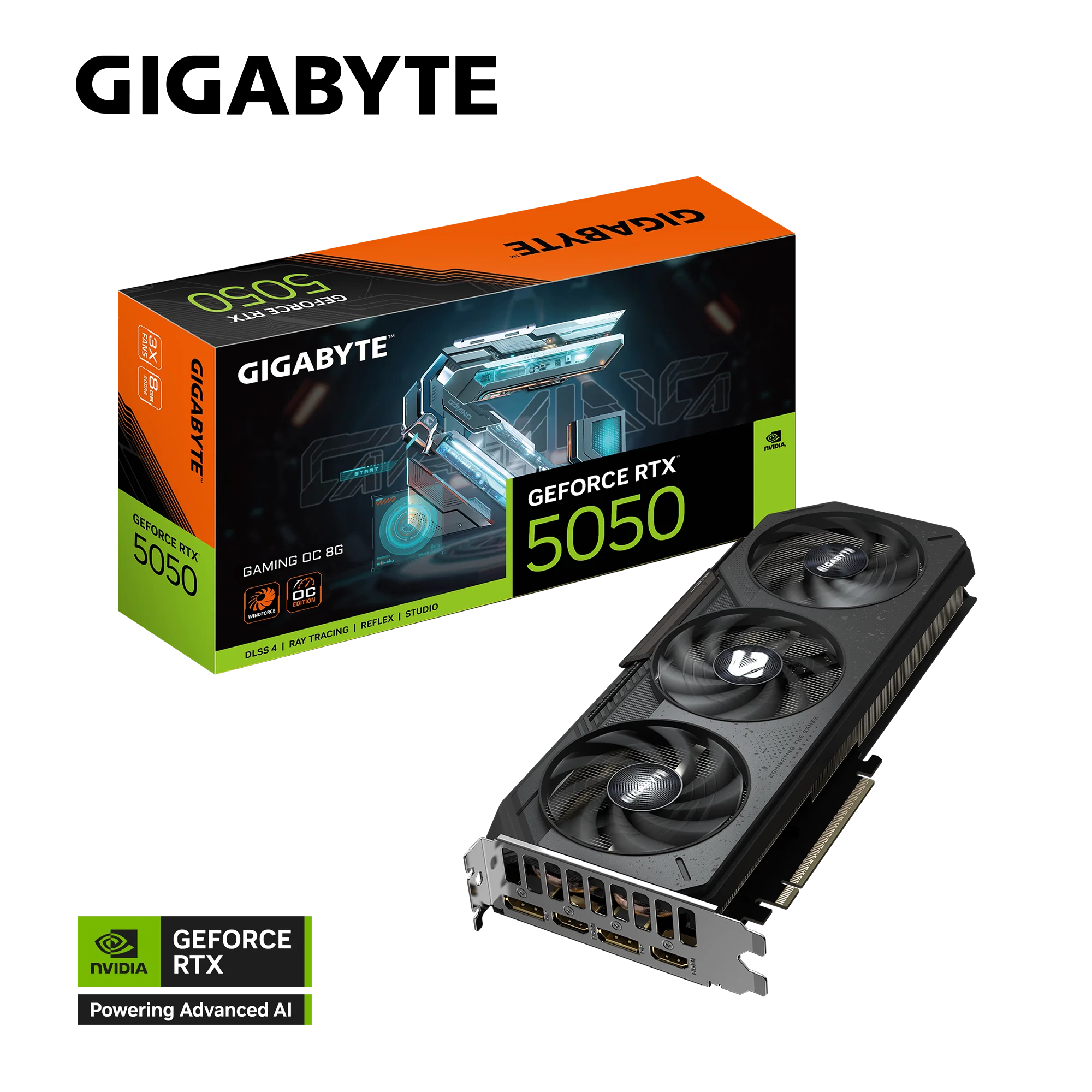 RTX 5050 Gaming OC 8GB GDDR6 Graphics Card GV-N5050GAMING OC-8GD