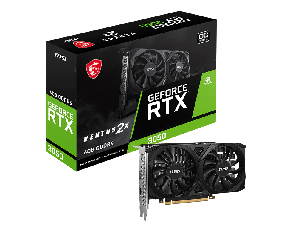 GeForce RTX 3050 VENTUS 2X 6G 6GB Graphic Card